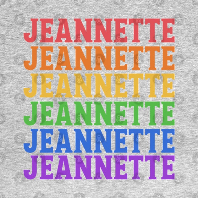 JEANETTE RAINBOW TYPOGRAPHY by OlkiaArt